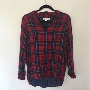 Soft Checkered Plaid Button Up